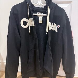 Canada Black Zip-Up Hoodie